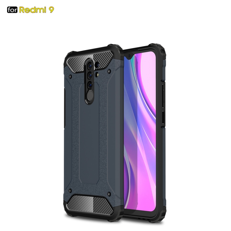 

For Xiaomi Redmi 9 Magic Armor TPU + PC Combination Case(Navy Blue)