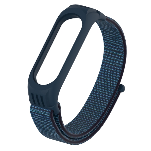 

For Xiaomi Mi Band 5/4/3 Texture Case Hook and Loop Fastener Watch Band(Deep Fog Gray)