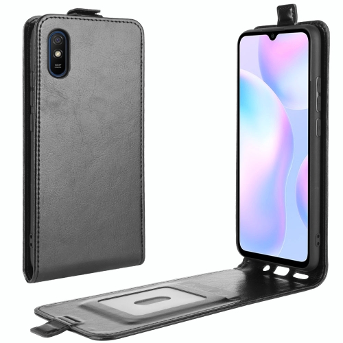 

For Xiaomi Redmi 9A R64 Texture Single Vertical Flip Leather Protective Case with Card Slots & Photo Frame(Black)