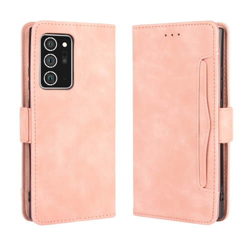 

For Samsung Galaxy Note20 Wallet Style Skin Feel Calf Pattern Leather Case with Separate Card Slot(Pink)