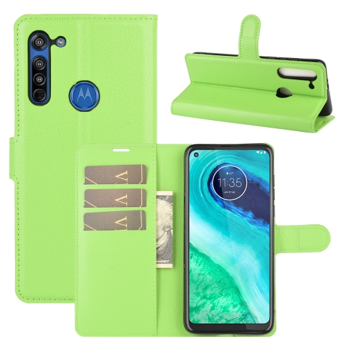 

For Motorola Moto G8 Litchi Texture Horizontal Flip Protective Case with Holder & Card Slots & Wallet(Green)