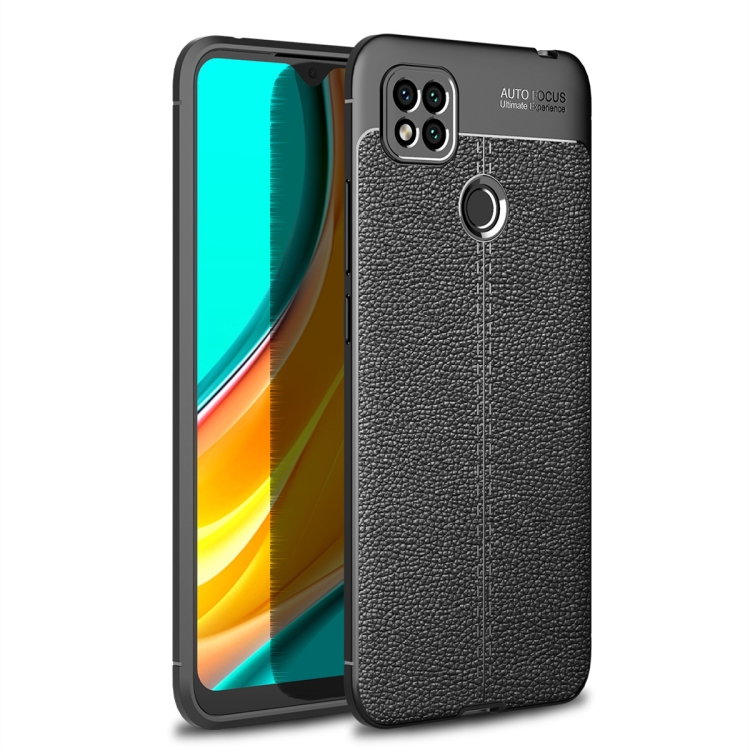 

For Xiaomi Redmi 9C Litchi Texture TPU Shockproof Case(Black)