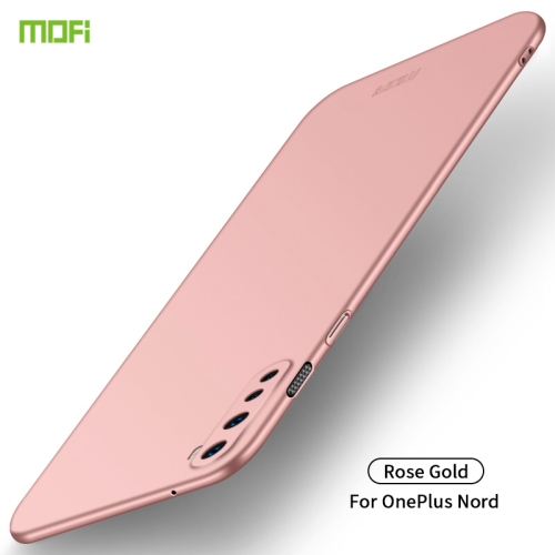 

For OnePlus Nord MOFI Frosted PC Ultra-thin Hard C(Rose gold)