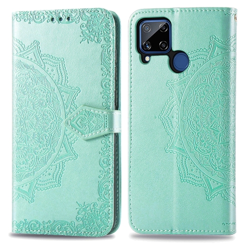 Para Realme 11 Pro + Funda para teléfono de cuero con relieve de flor de  mandala (