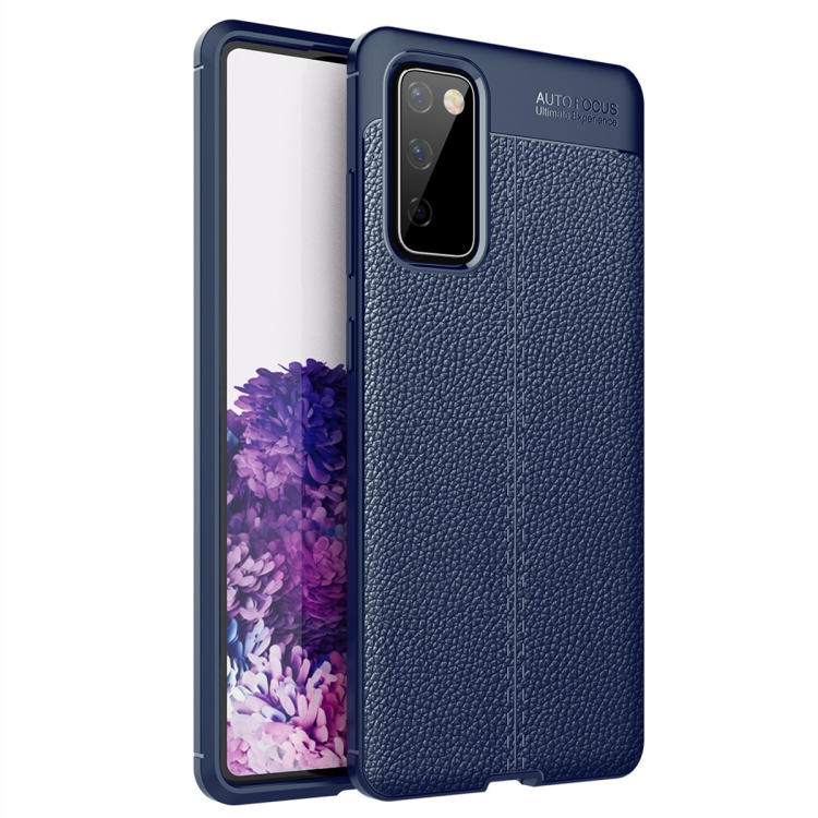 

For Samsung Galaxy S20 FE 5G Litchi Texture TPU Shockproof Case(Navy Blue)