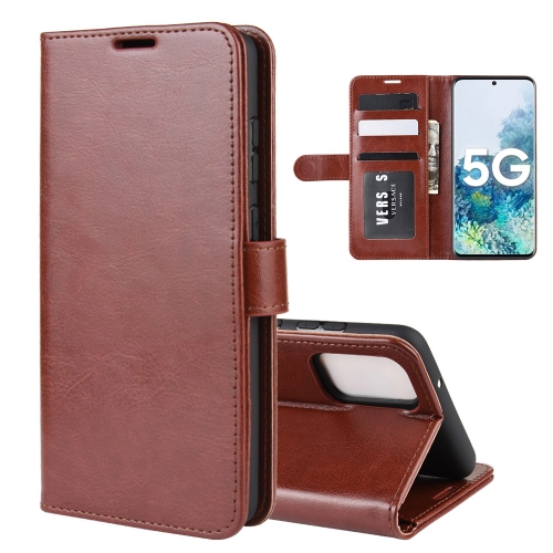 

For Samsung Galaxy S20 FE 4G / 5G R64 Texture Single Horizontal Flip Protective Case with Holder & Card Slots & Wallet& Photo Frame(Brown)