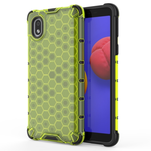 

For Samsung Galaxy A01 Core Shockproof Honeycomb PC + TPU Case(Green)