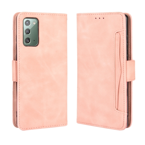 

For Samsung Galaxy S20 FE 4G / 5G Wallet Style Skin Feel Calf Pattern Leather Case with Separate Card Slot(Pink)