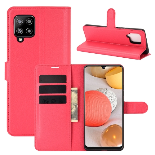 

For Samsung Galaxy A42 5G Litchi Texture Horizontal Flip Protective Case with Holder & Card Slots & Wallet(Red)