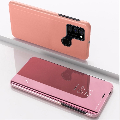 

For OPPO A53 2020 Plated Mirror Horizontal Flip Leather Case with Holder(Rose Gold)