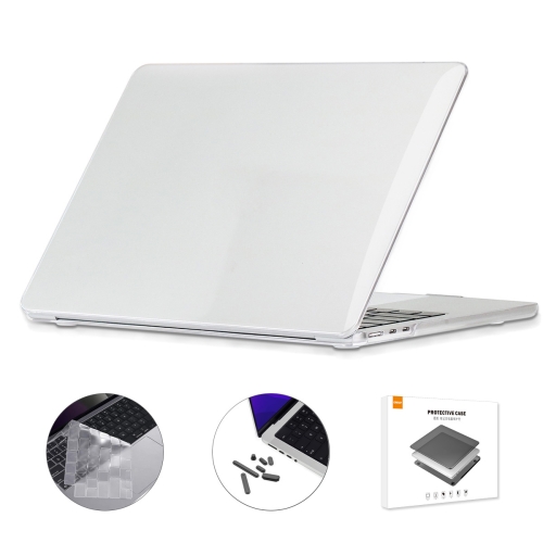 

For MacBook Air 13.6 2022 A2681 EU Version ENKAY 3 in 1 Crystal Laptop Case with TPU Keyboard Film / Anti-dust Plugs(Transparent)