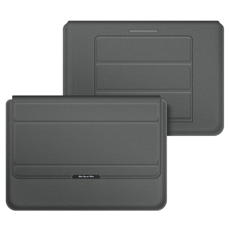 

4 in 1 Universal Laptop Holder PU Waterproof Protection Wrist Laptop Bag, Size:15/16inch(Grey)