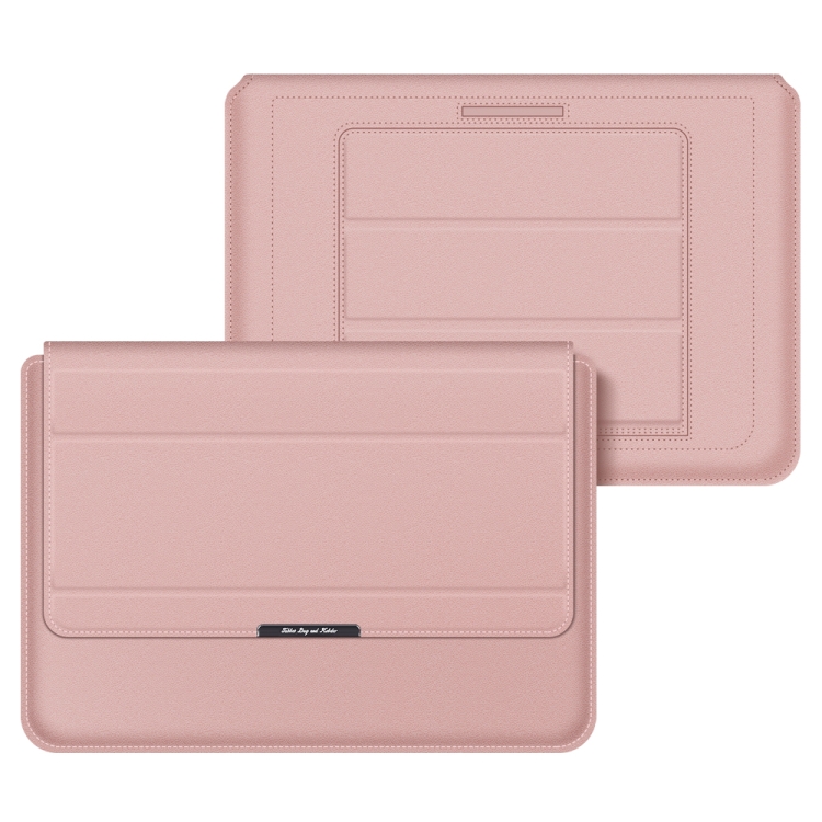 

4 in 1 Universal Laptop Holder PU Waterproof Protection Wrist Laptop Bag, Size:15/16inch(Rose gold)