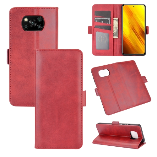 

For Xiaomi Poco X3/X3 NFC Dual-side Magnetic Buckle Horizontal Flip Leather Case with Holder & Card Slots & Wallet(Red)