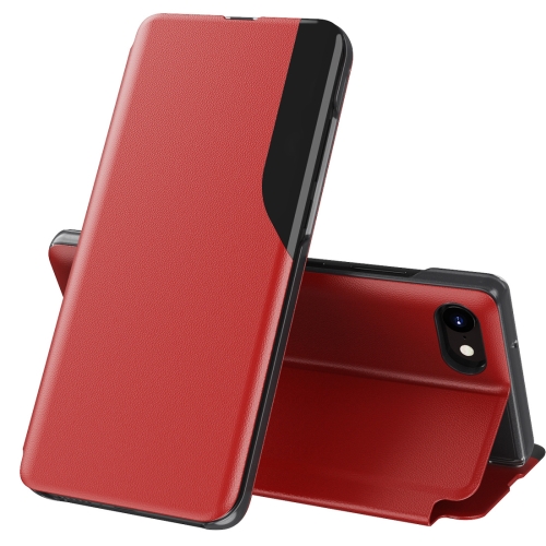 

Side Display Magnetic Shockproof Horizontal Flip Leather Case with Holder For iPhone 6 & 6s / 7 / 8 / SE 2020(Red)