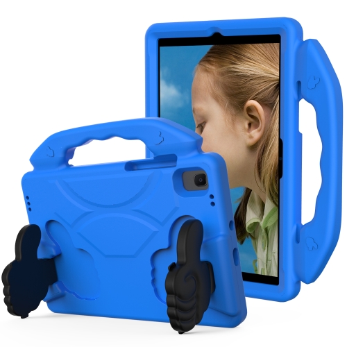 

For Samsung Galaxy Tab A7 10.4(2020)T500/T505 EVA Material Children Flat Anti Falling Cover Protective Shell With Thumb Bracket(Blue)