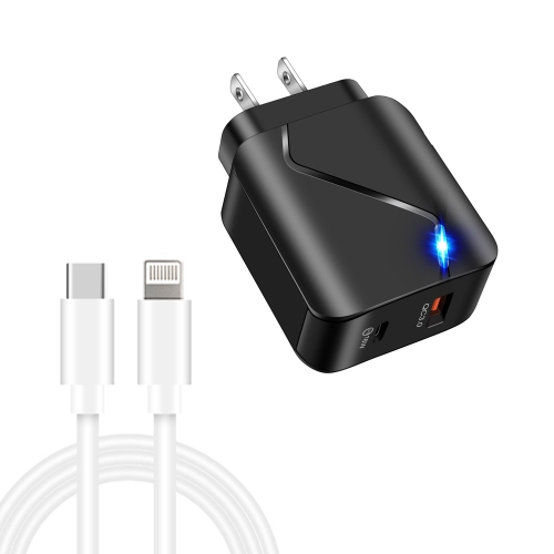 Cargador USB de carga rápida QC3.0, Cable tipo C, cargador de