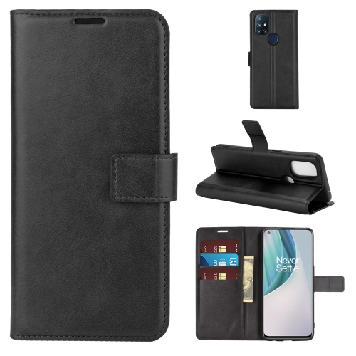 

For OnePlus Nord N10 5G Retro Calf Pattern Buckle Horizontal Flip Leather Case with Holder & Card Slots & Wallet(Black)