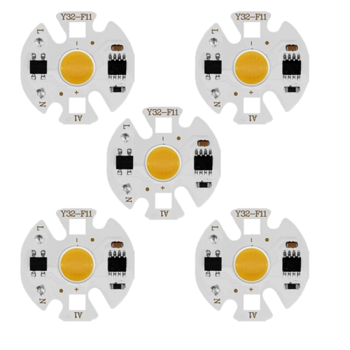 5 PCS COB LED Light Chip AC 220V LED Lampadina Intelligente IC Driver  Lampadina Faretto fai-da-te Faretto da incasso Chip Luce di inondazione per