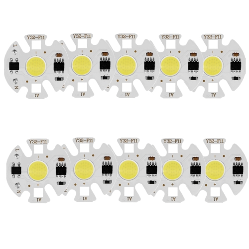 5 PCS COB LED Light Chip AC 220V LED Lampadina Intelligente IC Driver  Lampadina Luce Faretto fai-da-te Downlight Chip Luce di inondazione per  esterni (10W (bianco freddo))