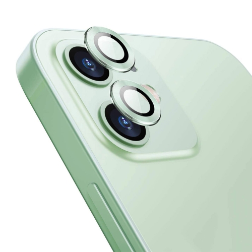 

For iPhone 12 / 12 mini ENKAY Hat-Prince Aluminium Alloy + Tempered Glass Camera Lens Cover Full Coverage Protector(Green)