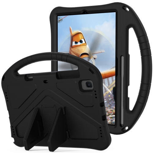 

For Galaxy Tab A7 10.4 (2020) T500 EVA Flat Anti Falling Protective Case Shell with Holder(Black)