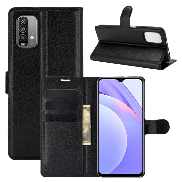 Étui Portefeuille Magnétique Pour Redmi Note - Compatible Plusieurs Modèles, Noir TPU