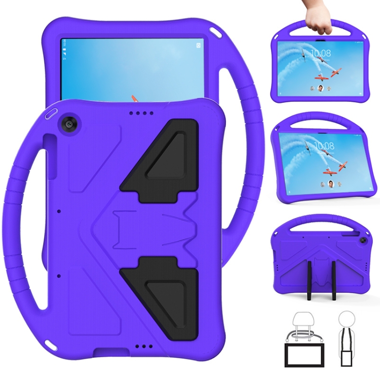 

For Lenovo Tab P10 TB-X705F/L EVA Flat Anti Falling Protective Case Shell with Holder(Purple)