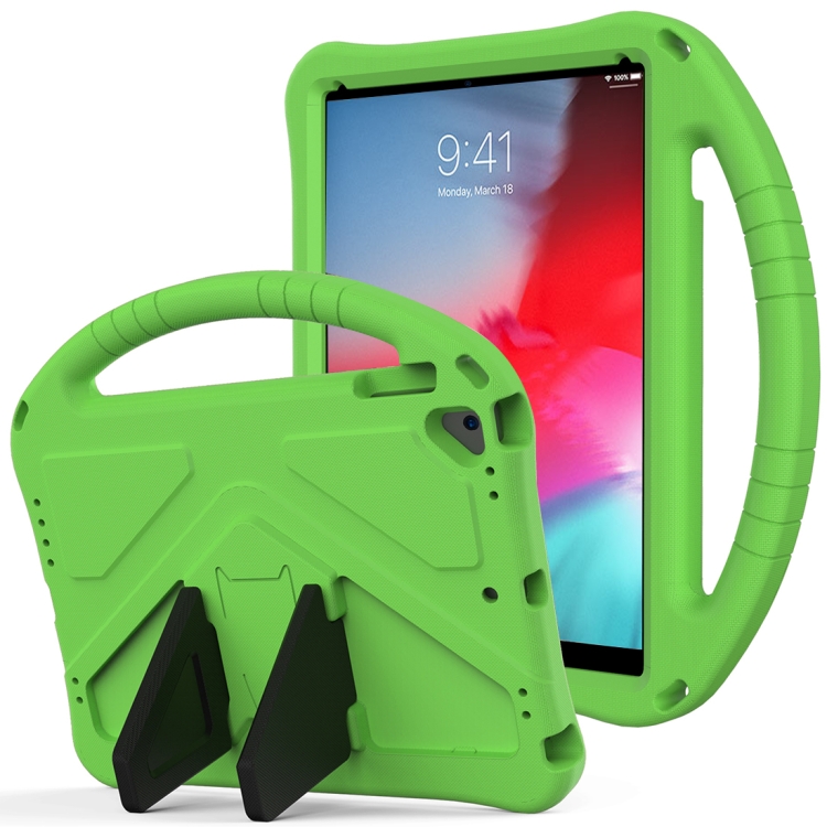 

For iPad Air/Air2/9.7(2018)&(2017) EVA Flat Anti Falling Protective Case Shell with Holder(Green)