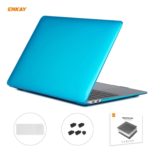 

For MacBook Air 13.3 inch A2179 & A2337 2020 ENKAY 3 in 1 Crystal Laptop Protective Case + EU Version TPU Keyboard Film + Anti-dust Plugs Set(Light Blue)