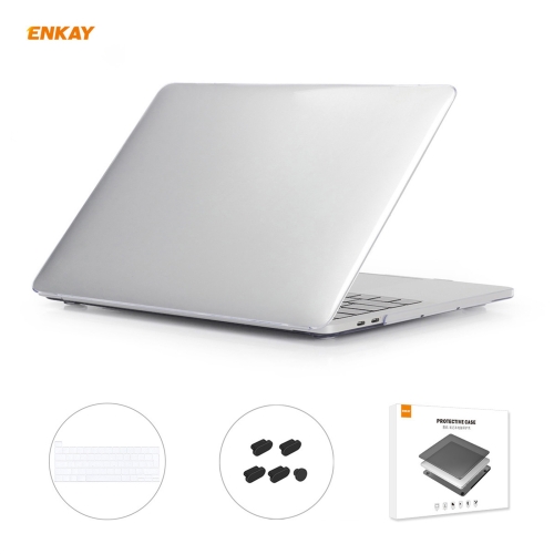 

ENKAY 3 in 1 Crystal Laptop Protective Case + EU Version TPU Keyboard Film + Anti-dust Plugs Set for MacBook Pro 13.3 inch A2251 & A2289 & A2338 (with Touch Bar)(Transparent)
