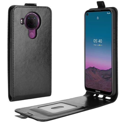 

For Nokia 5.4 R64 Texture Single Vertical Flip Leather Protective Case with Card Slots & Photo Frame(Black)