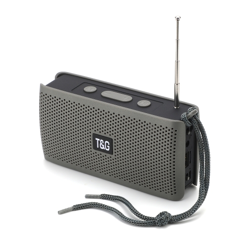 

T&G TG282 Portable Bluetooth Speakers with Flashlight, Support TF Card / FM / 3.5mm AUX / U Disk / Hands-free Call(Gray)