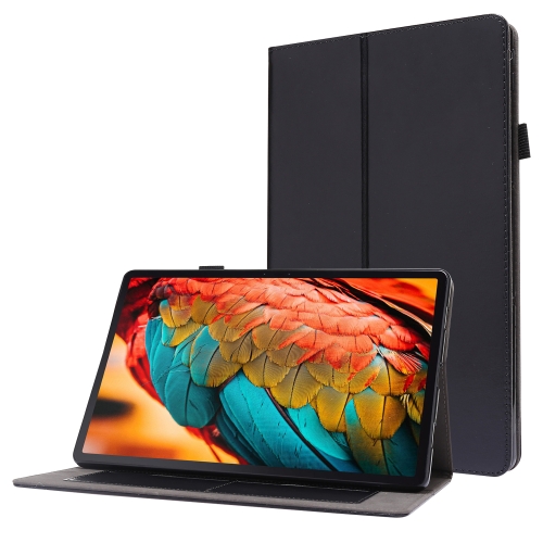 

For Lenovo Tab P11 PU Leather Two Fold Bracket Style Flat Anti Falling Cover Protective Shell With Business Card Holder(Black)