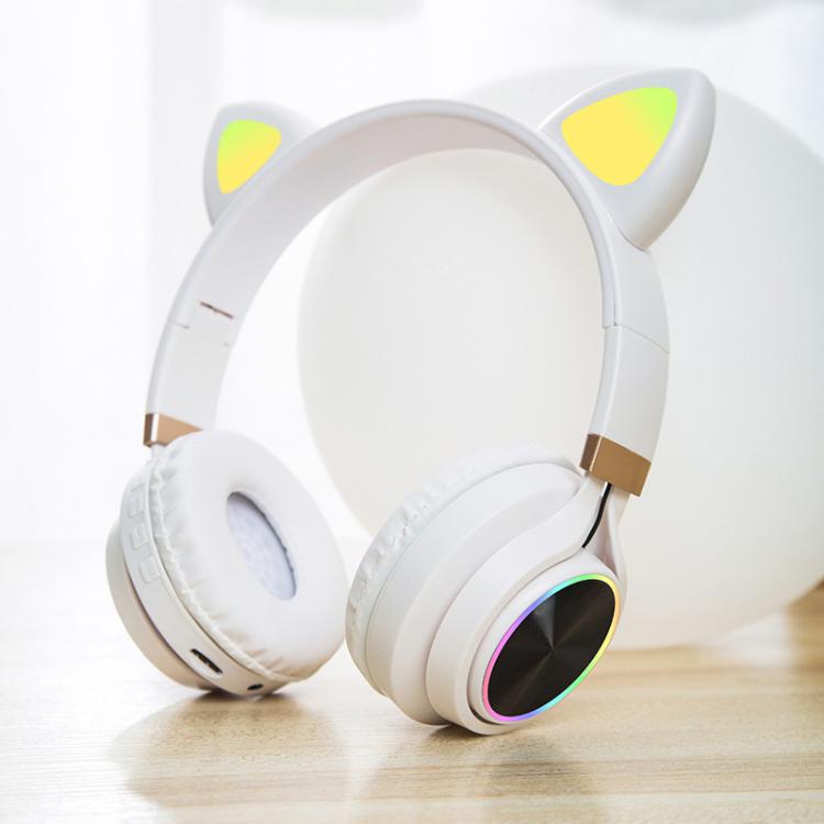 P28 Cat Ear Wired Headphone Music Stereo Headset with