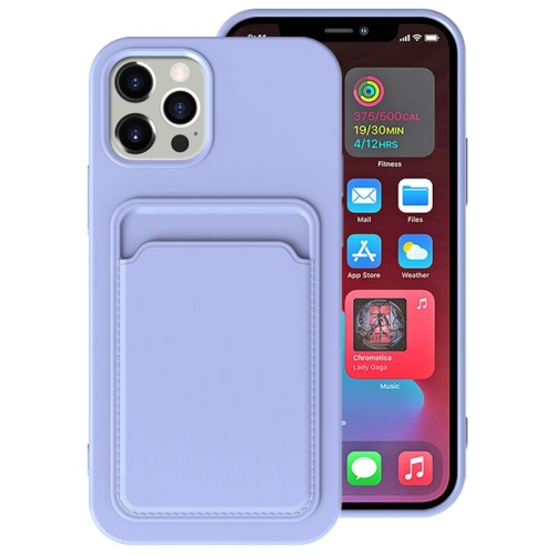 

For iPhone 11 Pro TPU + Flannel Lining Shockproof Case with Card Slots (Light Purple)