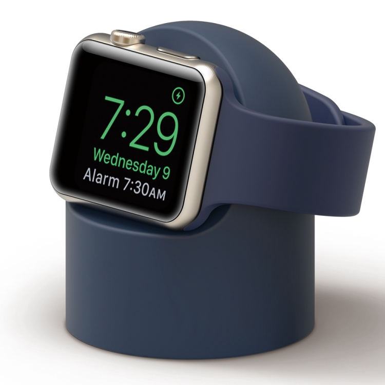 

Retro Round Base Silicone Bracket For Apple Watch(Dark Blue)