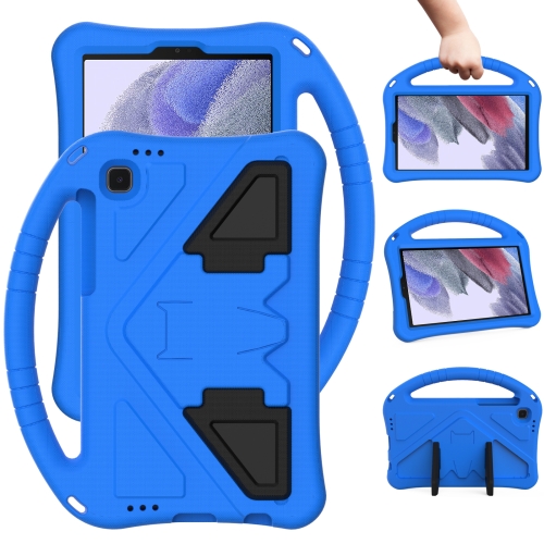 

For Samsung Galaxy Tab A7 Lite 8.7(2021) T225 EVA Flat Anti Falling Protective Case Shell with Holder(Blue)