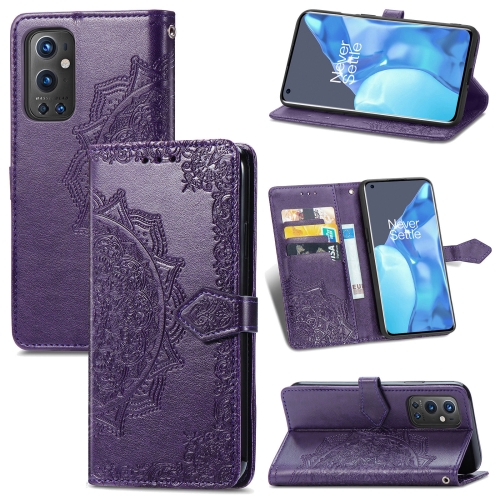 

Halfway Mandala Embossing Pattern Horizontal Flip Leather Case with Holder & Card Slots & Wallet & Lanyard For OnePlus 9 Pro(Purple)