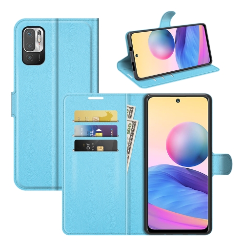 

For Xiaomi Redmi Note 10 5G Litchi Texture Horizontal Flip Protective Case with Holder & Card Slots & Wallet(Blue)