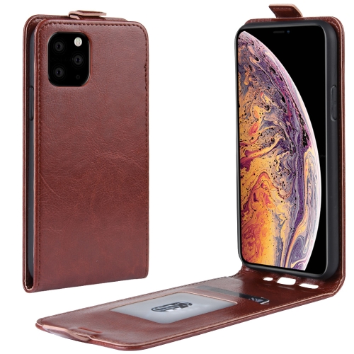 

For iPhone 11 Pro Max Crazy Horse Vertical Flip Leather Protective Case for iPhone 11 Pro Max (Brown)