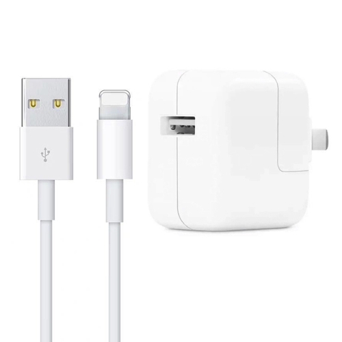 

12W USB Charger + USB to 8 Pin Data Cable for iPad / iPhone / iPod Series, US Plug