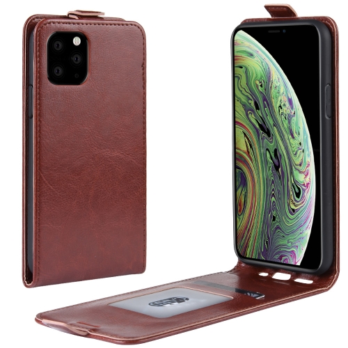 

For iPhone 11 Pro Crazy Horse Vertical Flip Leather Protective Case (Brown)