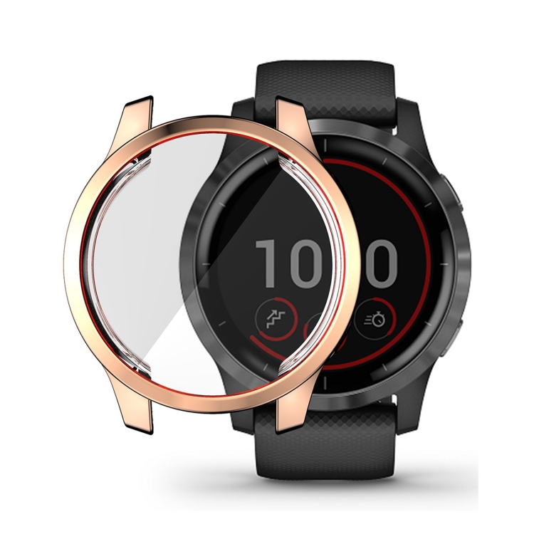 SUNSKY - Для Garmin Venu 2 45 мм / Vivoiactive 4 45 мм Enkay Hat-Prince  Полный охват Электропластевая TPU Мягкий чехол (розовое золото)