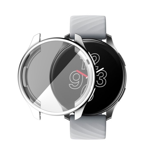 

For OnePlus Watch ENKAY Hat-Prince Full Coverage Electroplate TPU Soft Case(Silver)