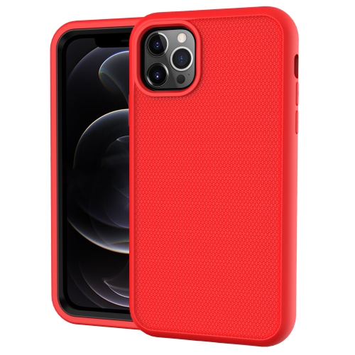 

For iPhone 11 Pro Max Solid Color PC + Silicone Shockproof Skid-proof Dust-proof Case (Red)