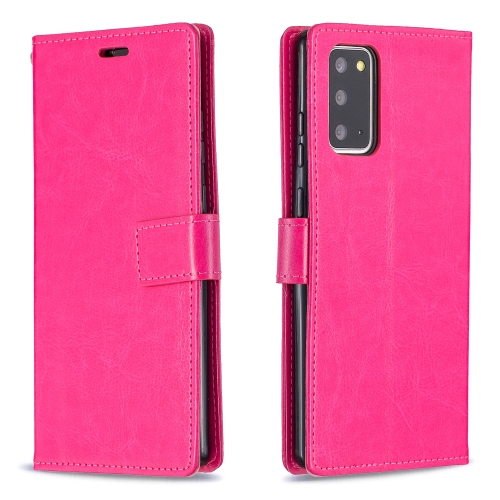 

For Samsung Galaxy A02s EU Version Crazy Horse Texture Horizontal Flip Leather Case with Holder & Card Slots & Wallet & Photo Frame(Pink)