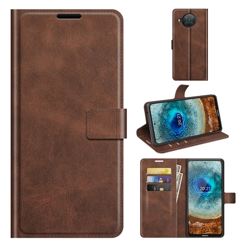 

For Nokia X10 / X20 Retro Calf Pattern Buckle Horizontal Flip Leather Case with Holder & Card Slots & Wallet(Dark Brown)