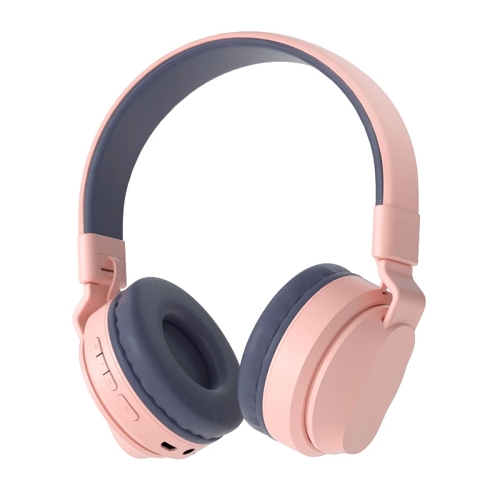 

Fingertime BOBo Kids Gift Bluetooth 5.0 Bass Noise Cancelling Stereo Wireless Headset With Mic, Support TF Card / FM / AUX-in(Pink)