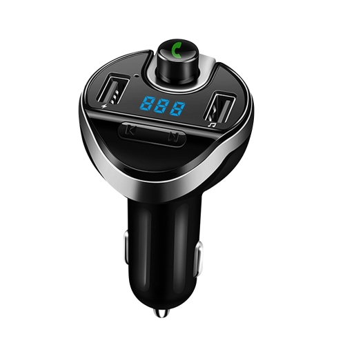 

T20 Car Fm Transmitter Handsfree Car Kit Audio Receiver for Music Lcd Mp3 Player Dual USB Car Charger